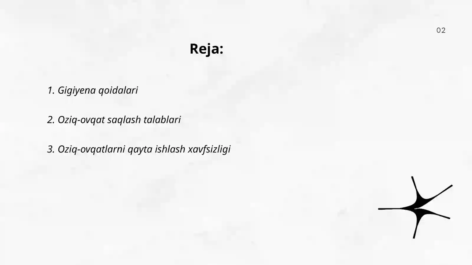 Oziq ovqat mahsulotlari xavfsizligi haqida 2