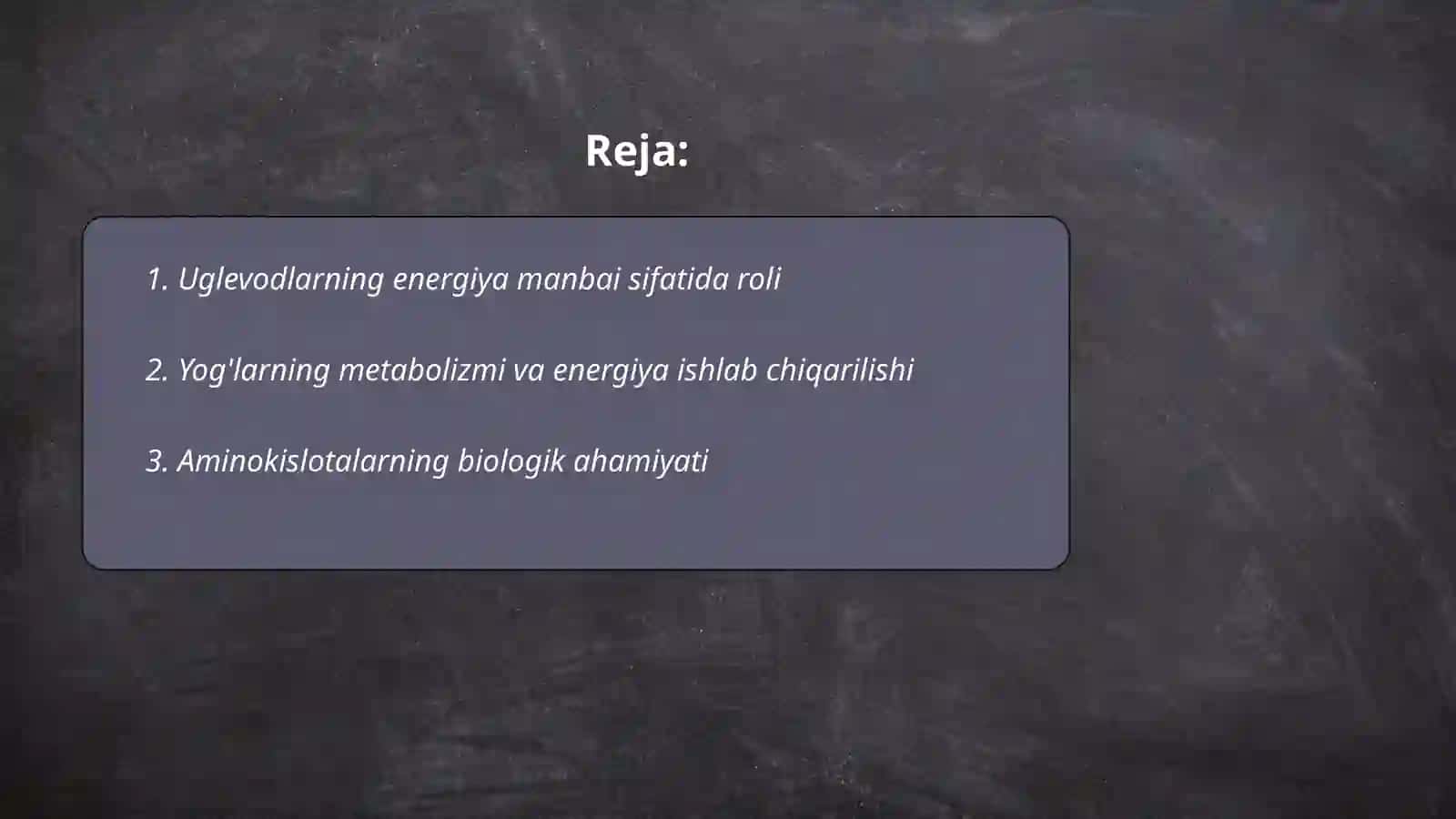 Uglevod,yog',aminakislotalar almashinuvining o'zaro bog'liqligi 2