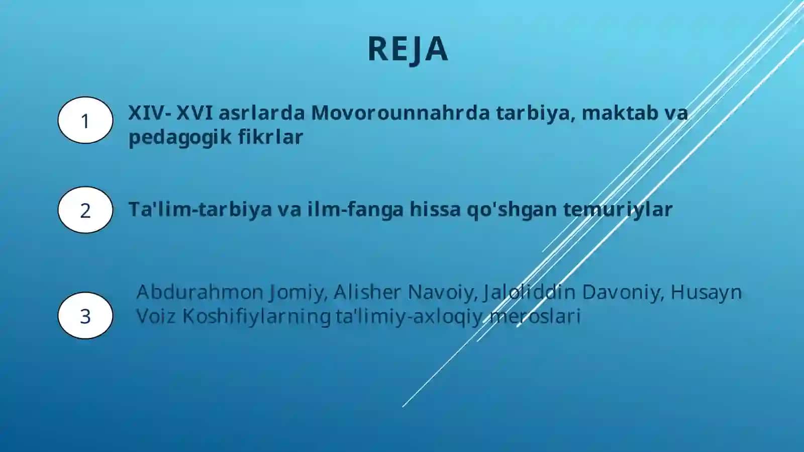 XIV ASRNING IIKINCHI YARMI VA XVI ASRGACHA MOVAROUNNAHRDA TARBIYA, MAKTAB VA PEDAGOGIK FIKRLAR RIVOJI 2
