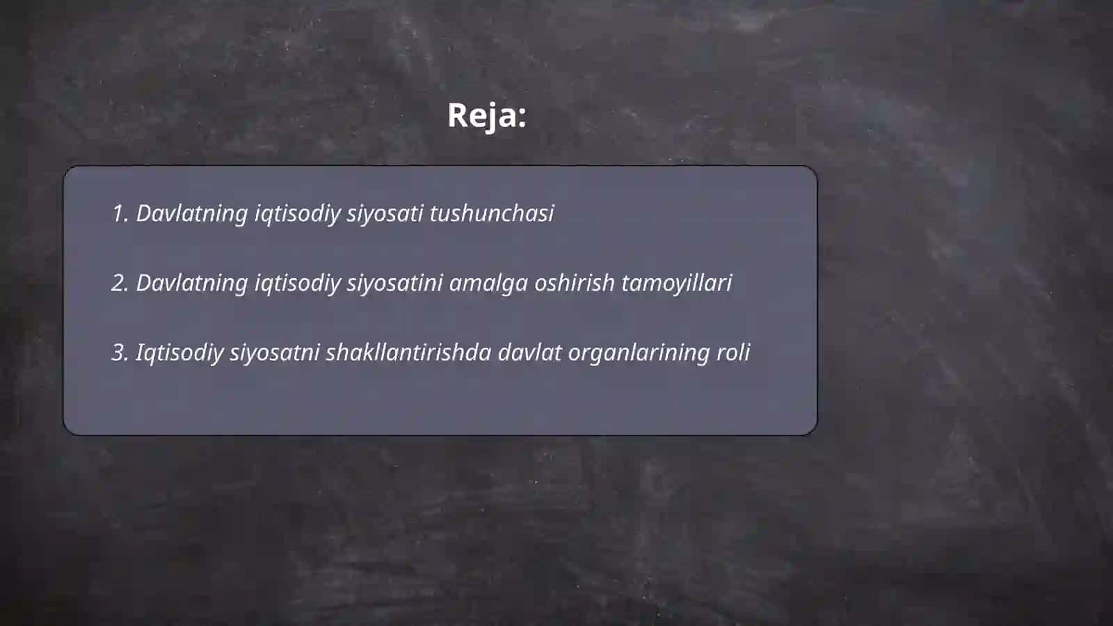 Davlatning iqtisodiy siyosatini amalga oshirish mexanizmi 2
