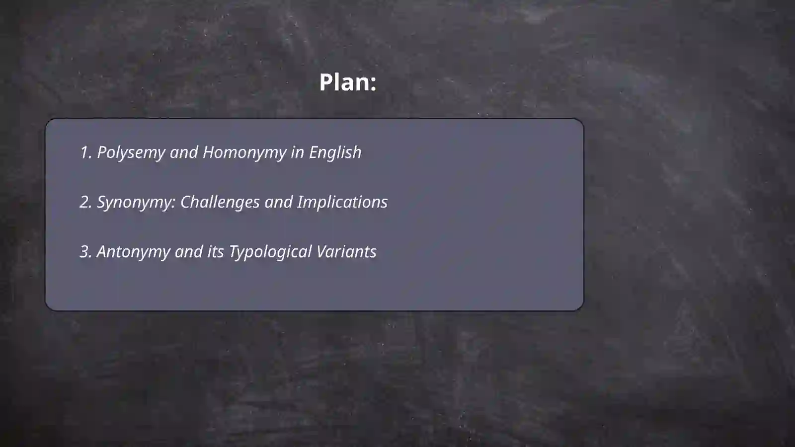 Typological problems of lexical level 2