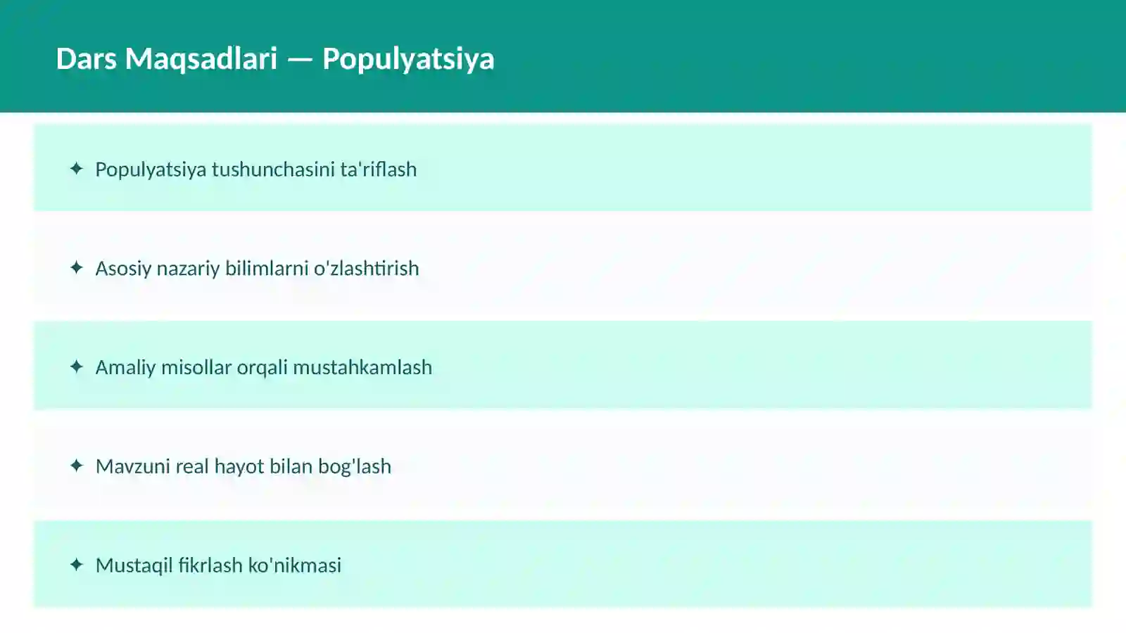 Ekologiya dars ishlanma 2