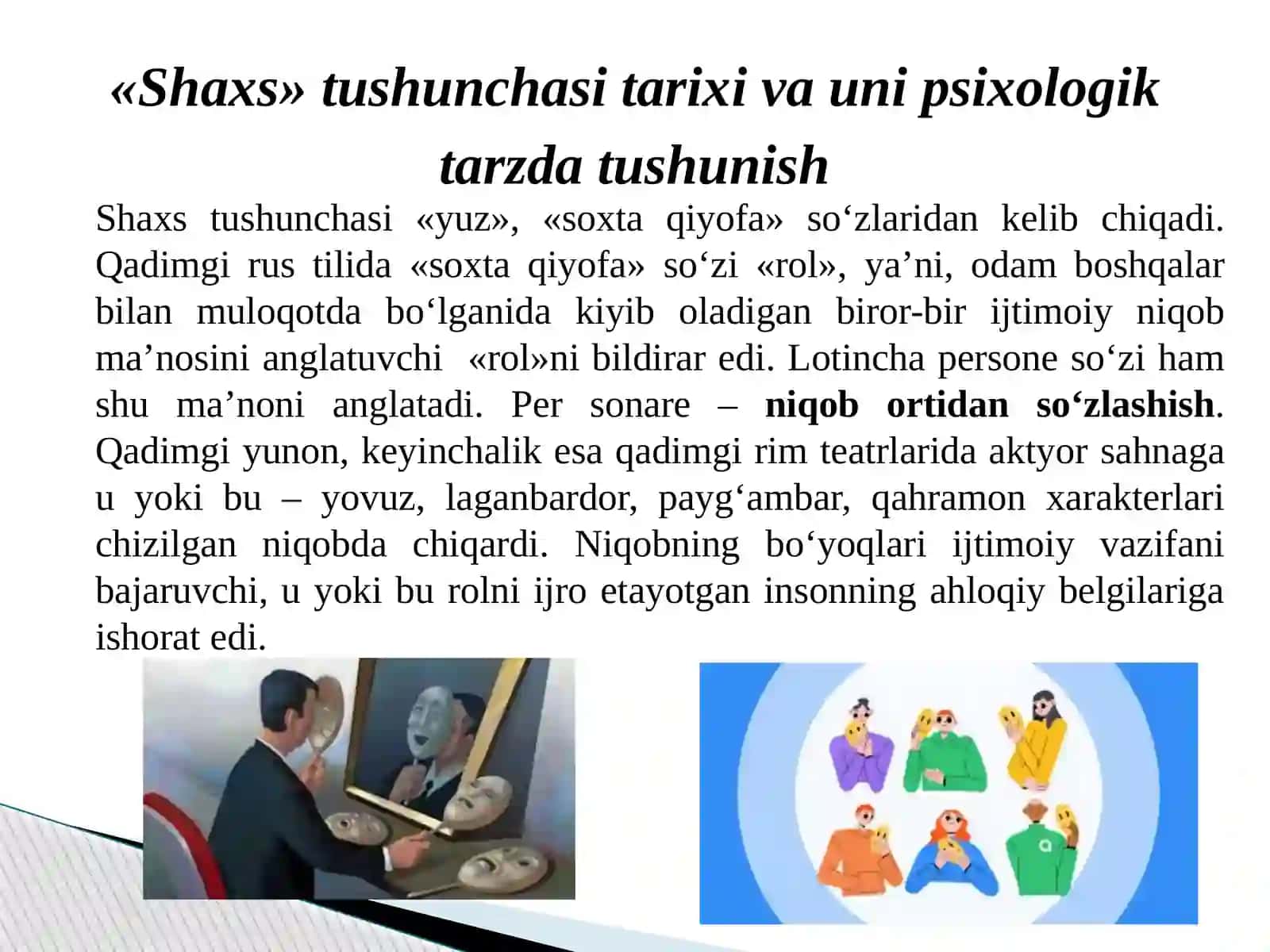 SHAXSNING SHAKLLANISHI 2