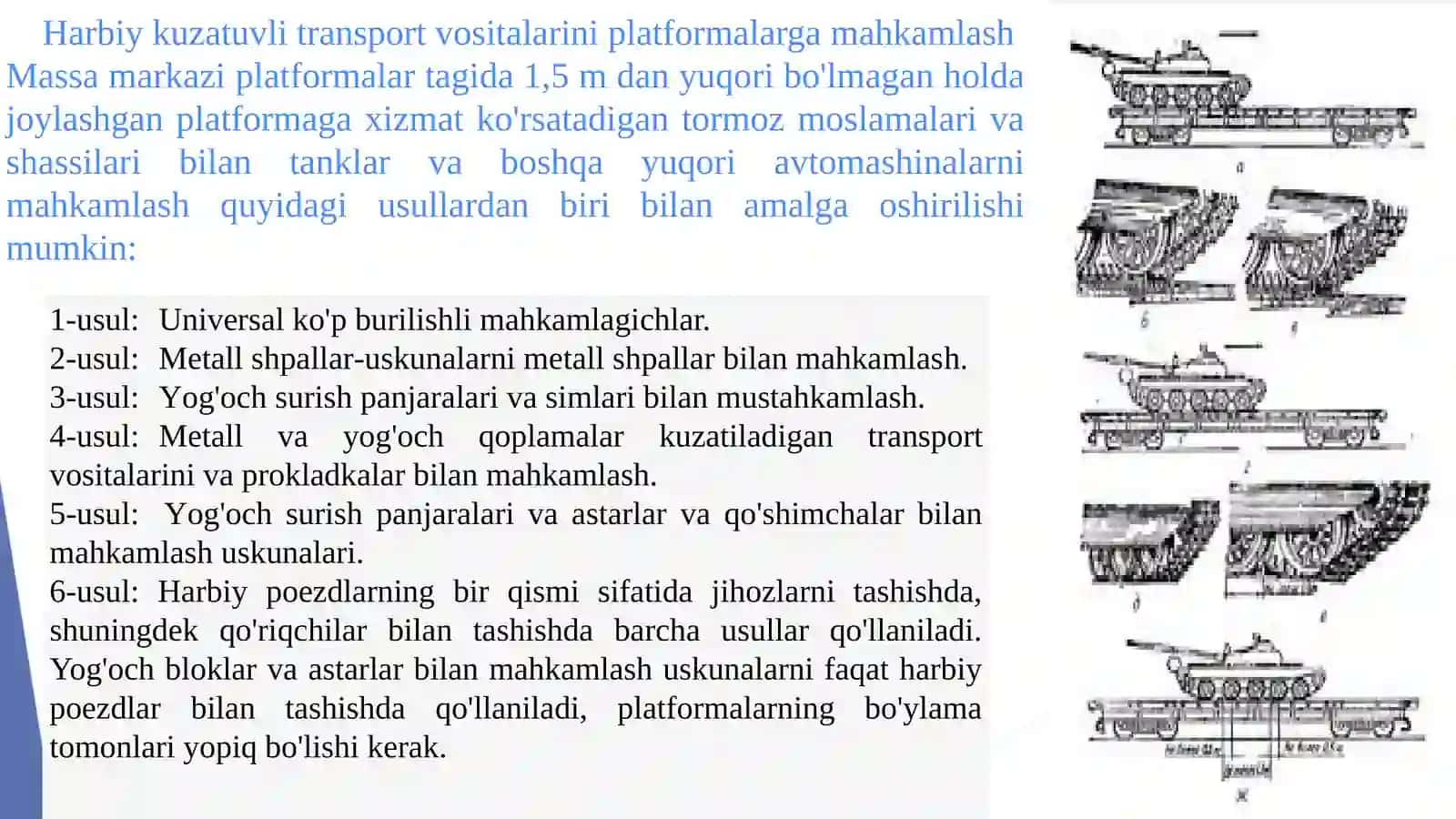Temiryo’l platformalariga ortilgan zanjir-tasma lixarbiy mashinalarini mahkamlash 2