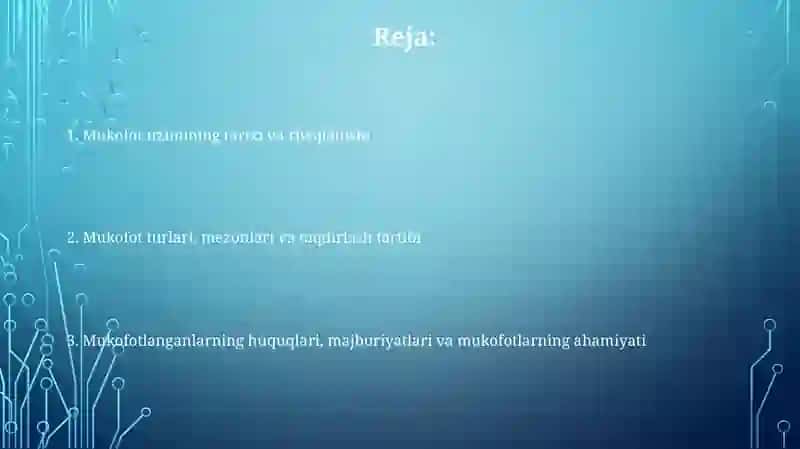 Oʻzbekiston Respublikasining mukofotlash tizimi 2