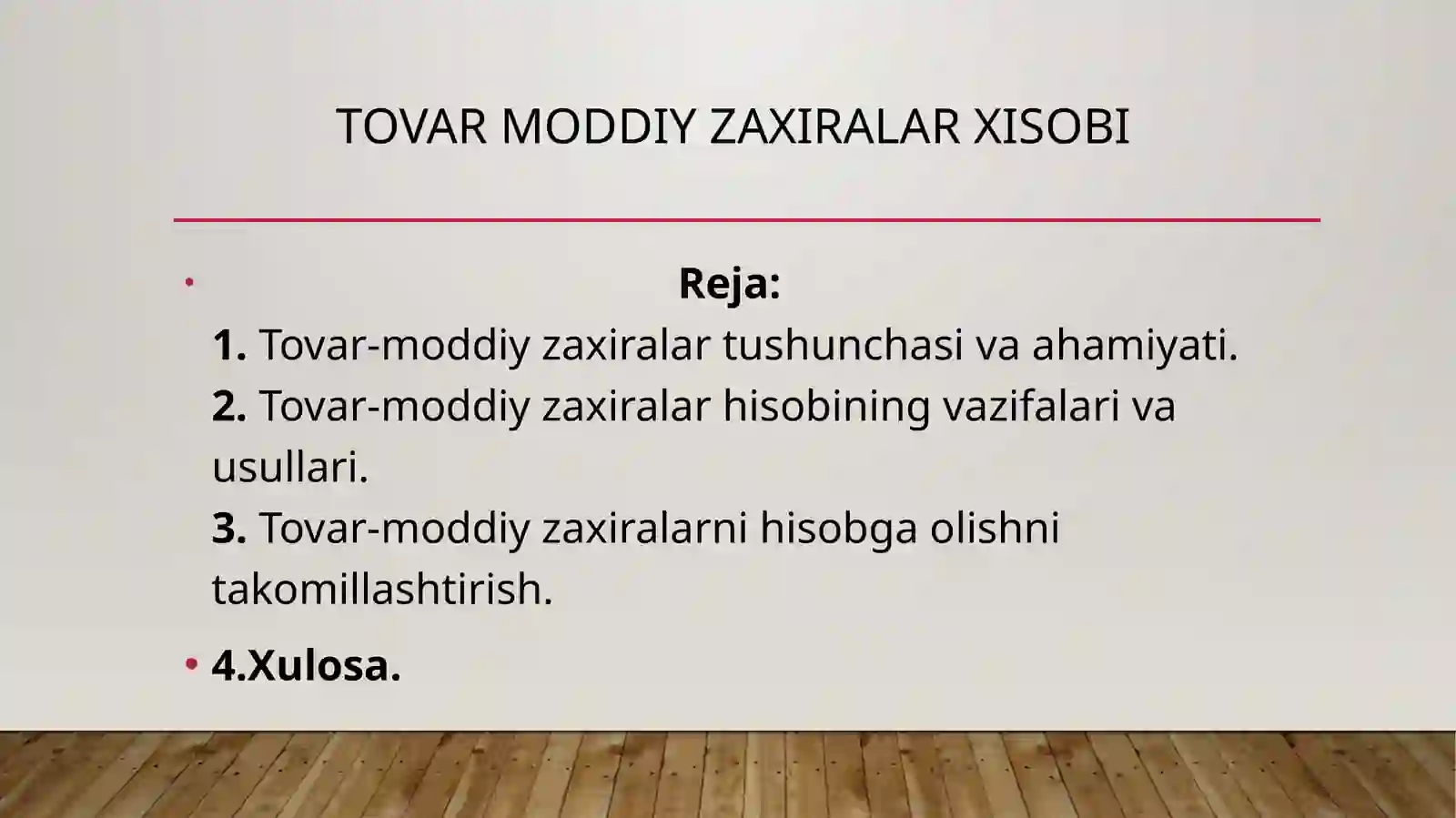 Tovar-moddiy zaxiralar 2