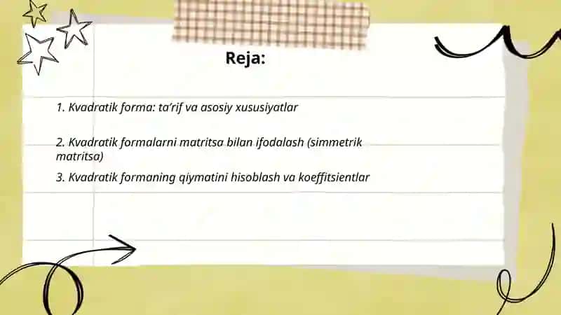 Kvadratik formalar 2