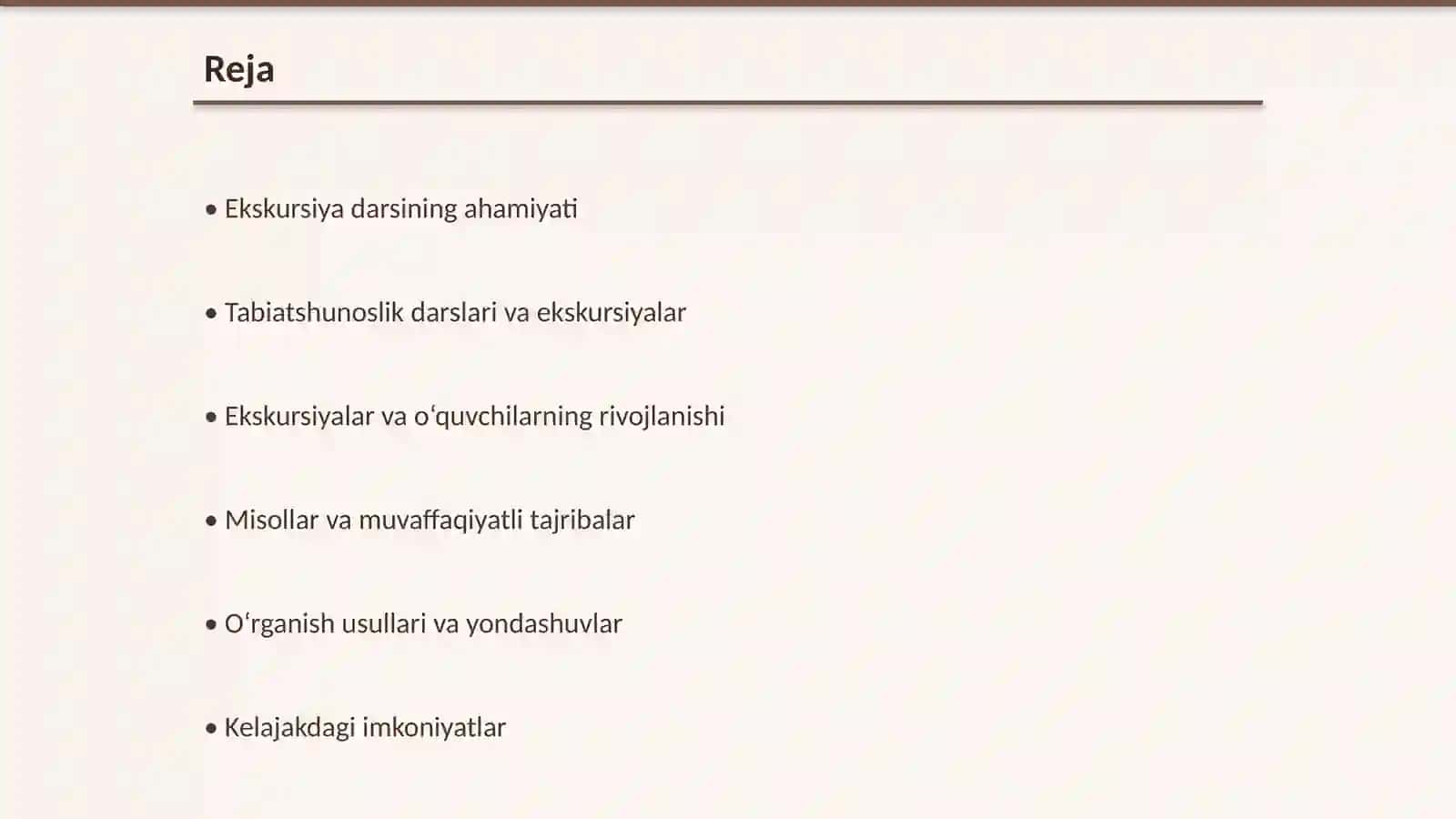 Ekskursiya darsi: Tabiatshunoslikni o‘rganishdagi o‘rni 2