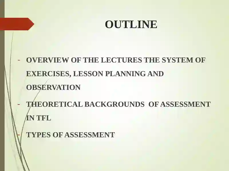 Assessment in TFL 2