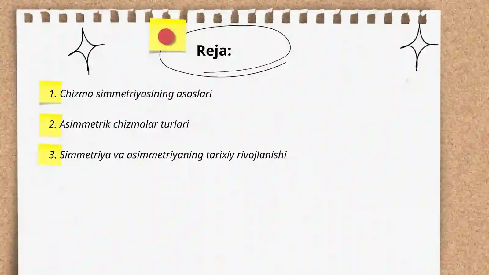 Chizmada simmetriya va assimmetriya tushunchalari 2