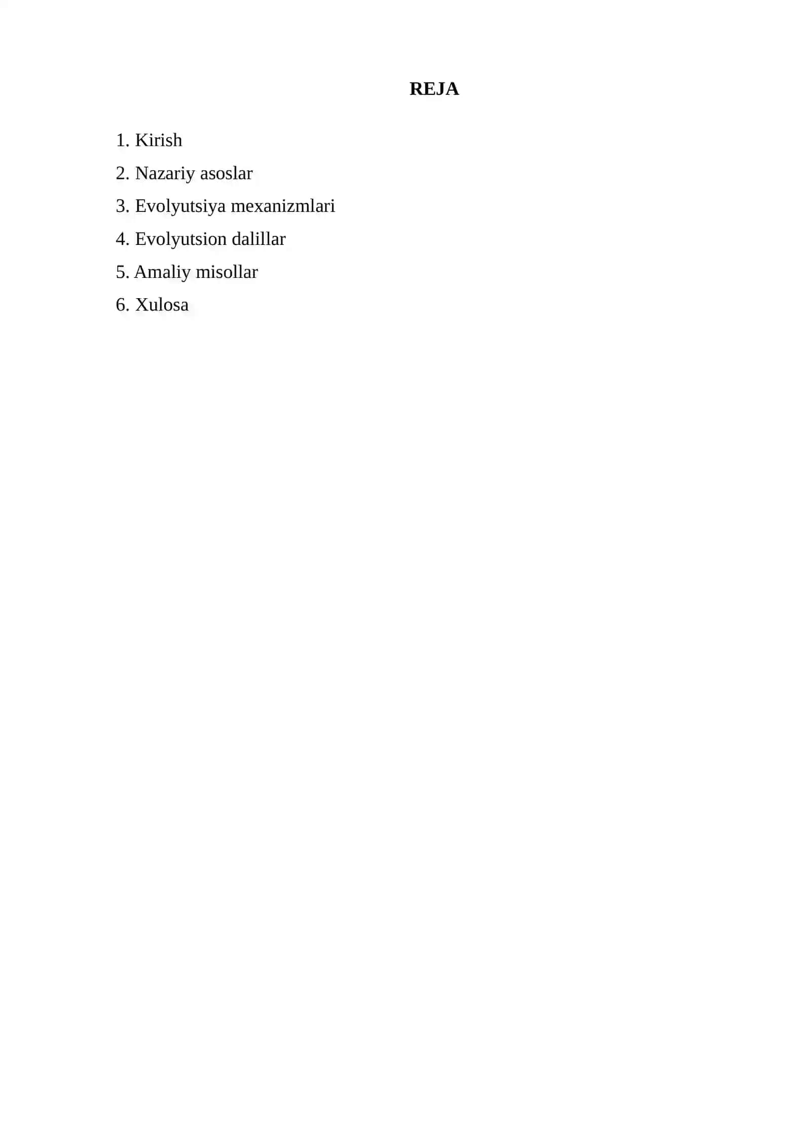 Biologik evolyutsiya 2