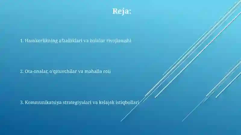 Oilaviy ta'lim, maktabgacha ta'lim va mahalla birgalikda bolalar rivojlanish 2