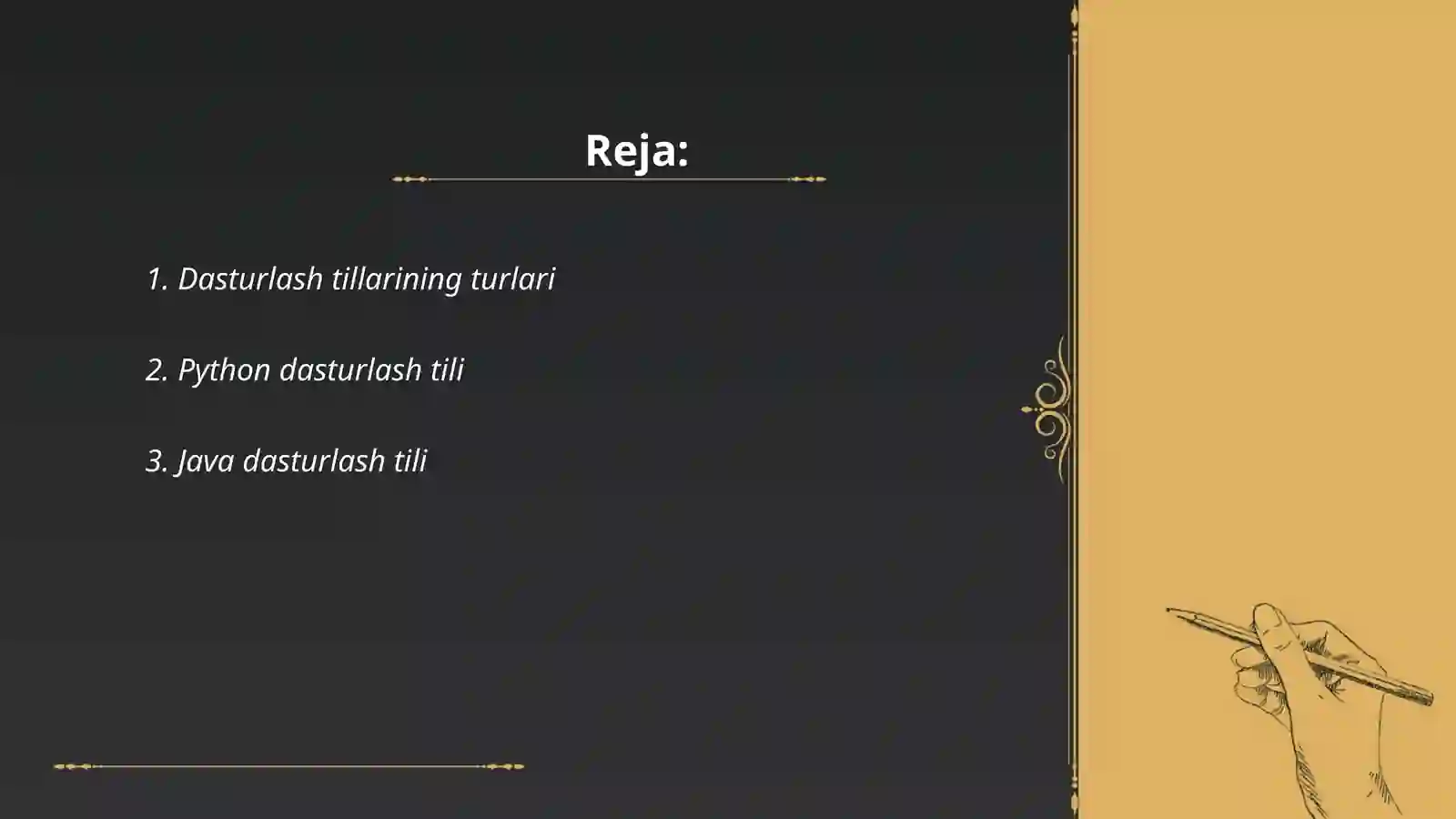 Dasturlash tillari 2