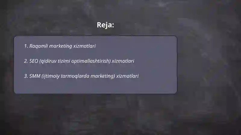 Raqamli marketing xizmatlari 2
