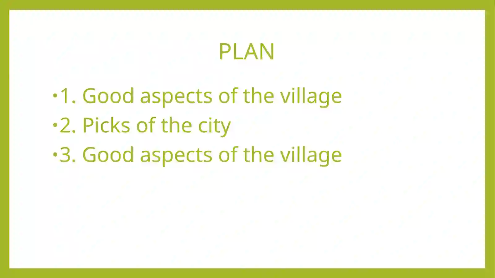 CITY & Village PLAN 2