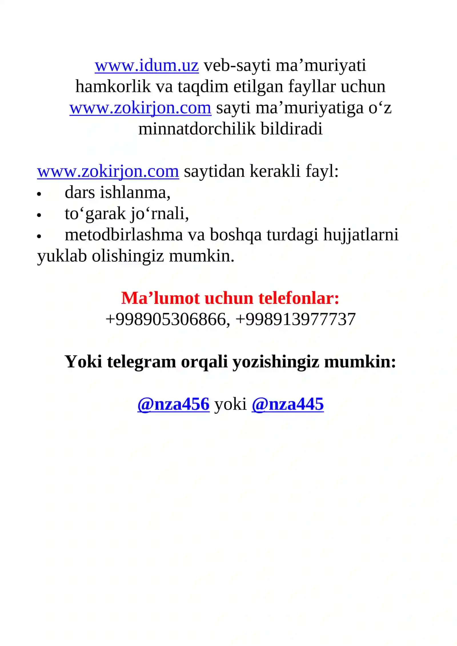 DARS ISHLANMA 2