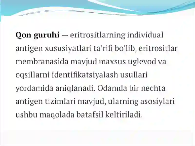 qon guruhlari 2