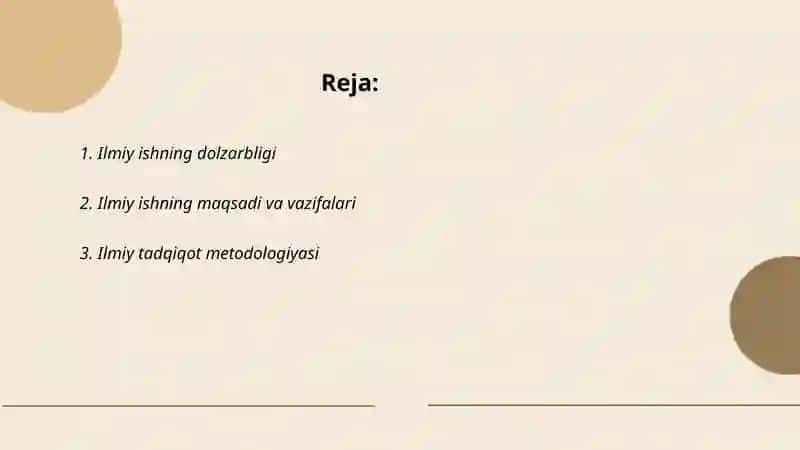 Ilmiy ishga taqriz namunasini yozish 2