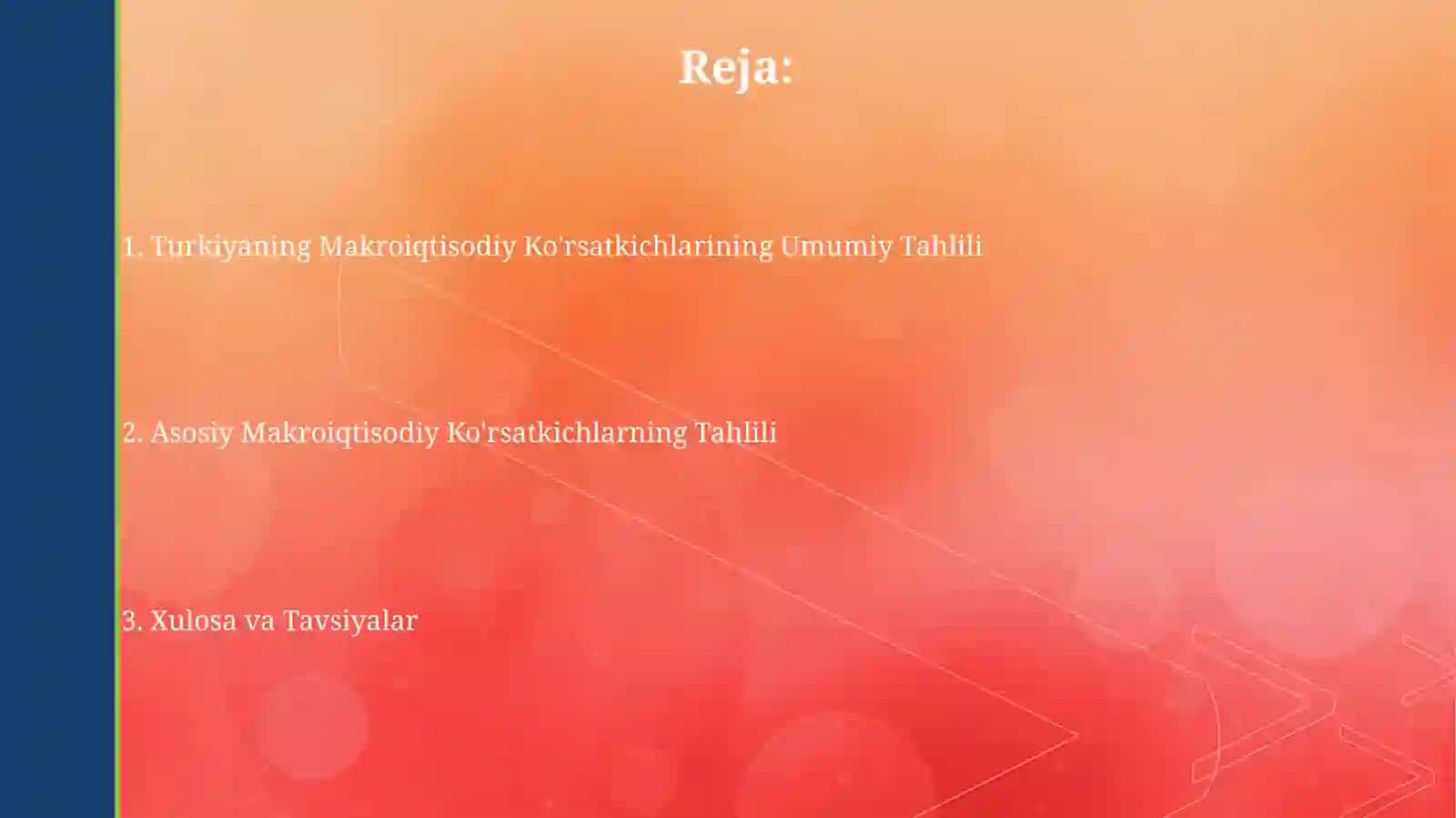 Turkiyaning makroiqtisodiy dinamik koʻrsatkichlarning tahlili 2