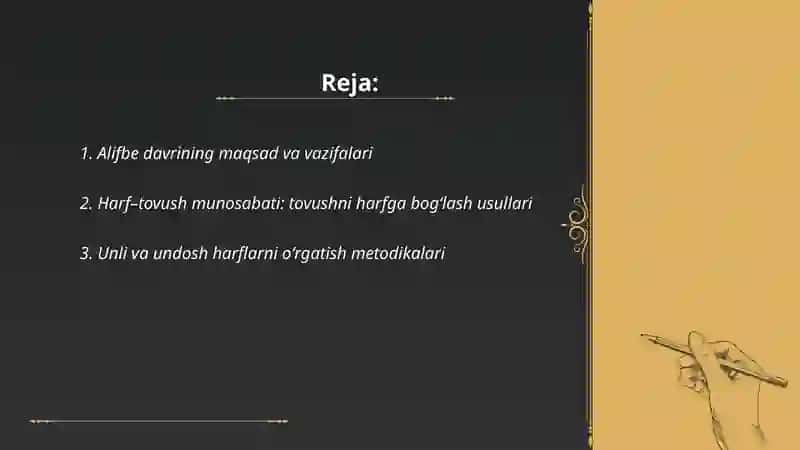 Savodga oʻrgatish alifbe davri 2