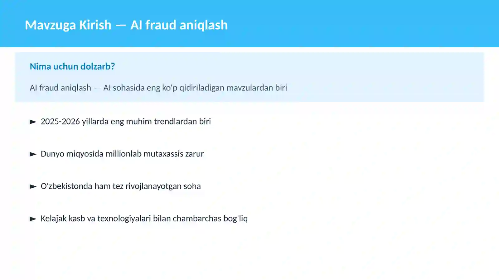 AI fraud aniqlash 2