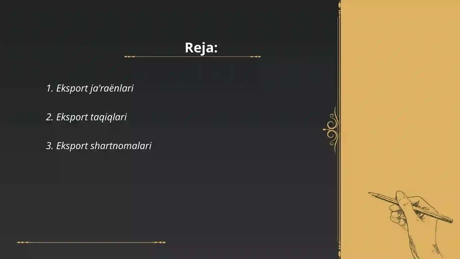 Eksport ja'raënlari 2