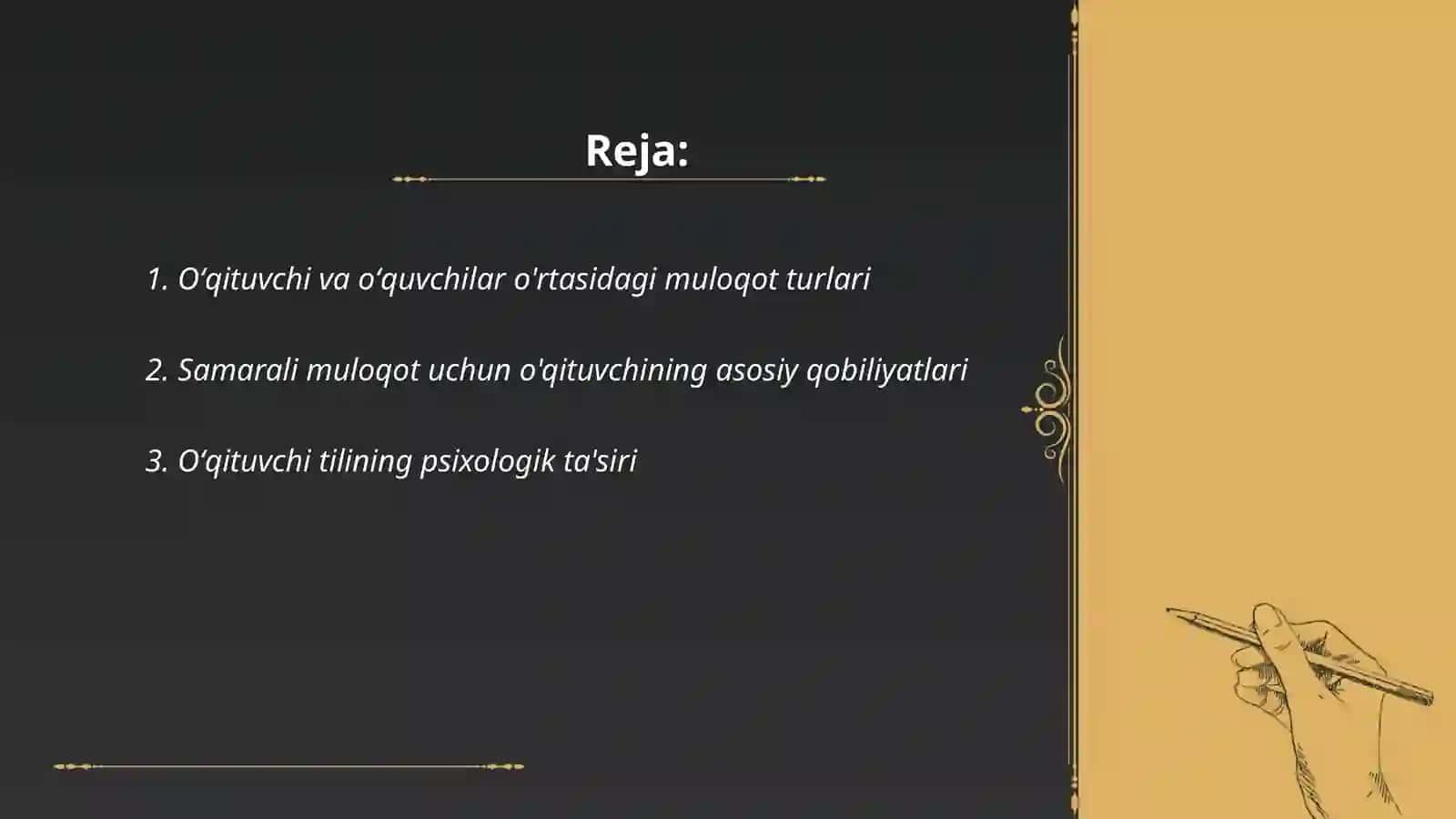 Oʻqituvchi faoliyatida muloqot madaniyati va psixologiyasi 2