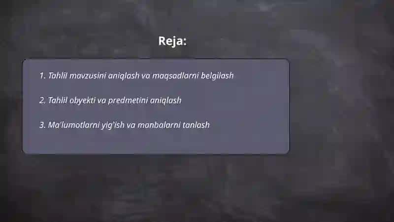 Iqtisodiyot tahlil bosqichlari 2