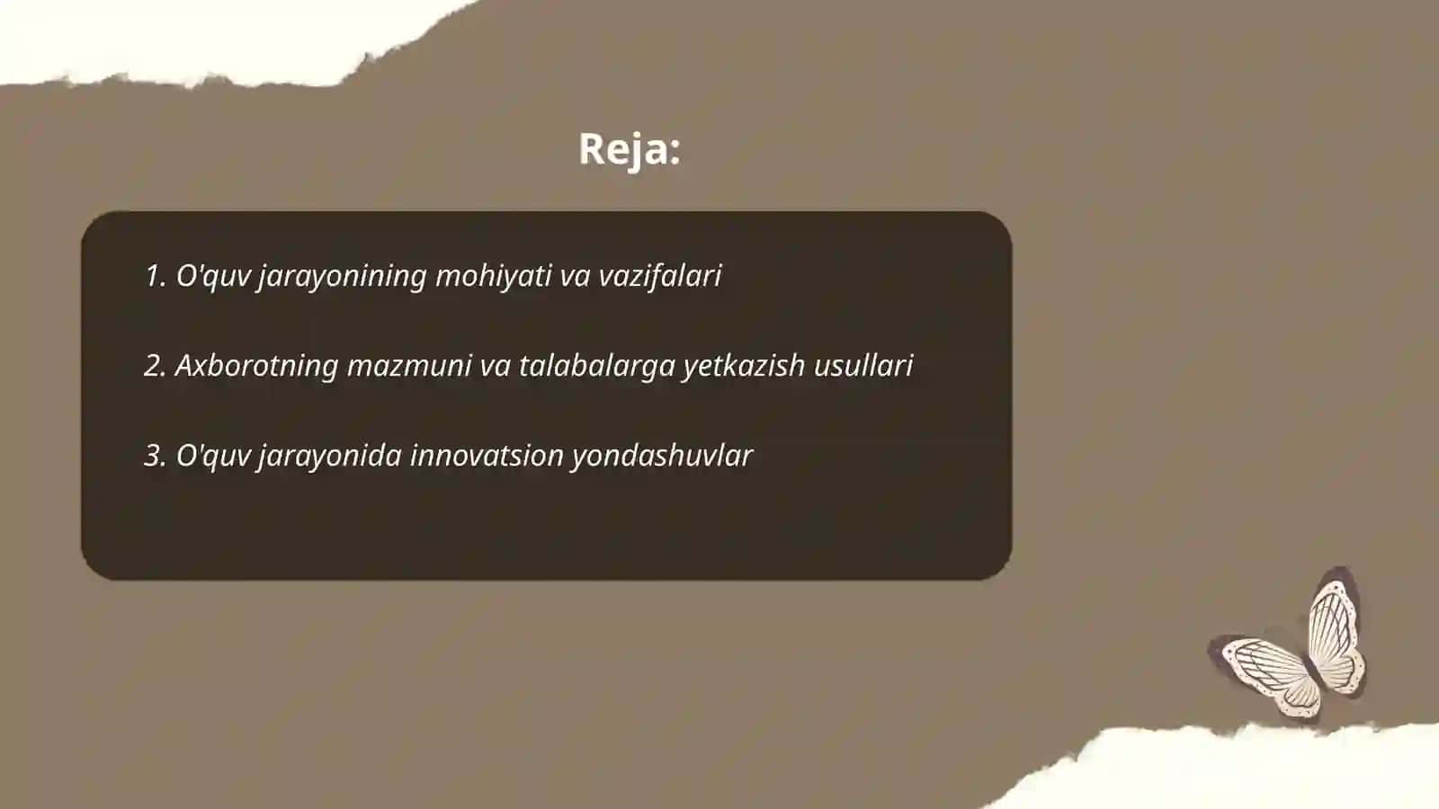 O'quv jarayoning mohiyati 2
