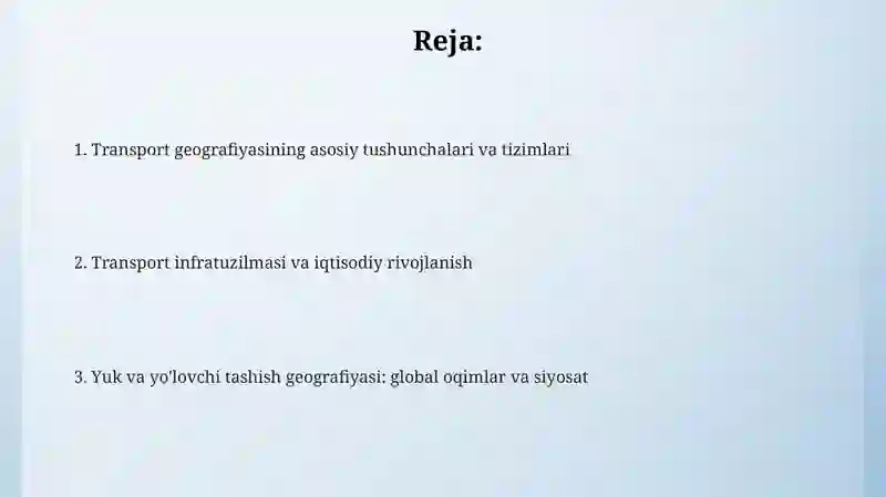 Transport Geografiyasi 2