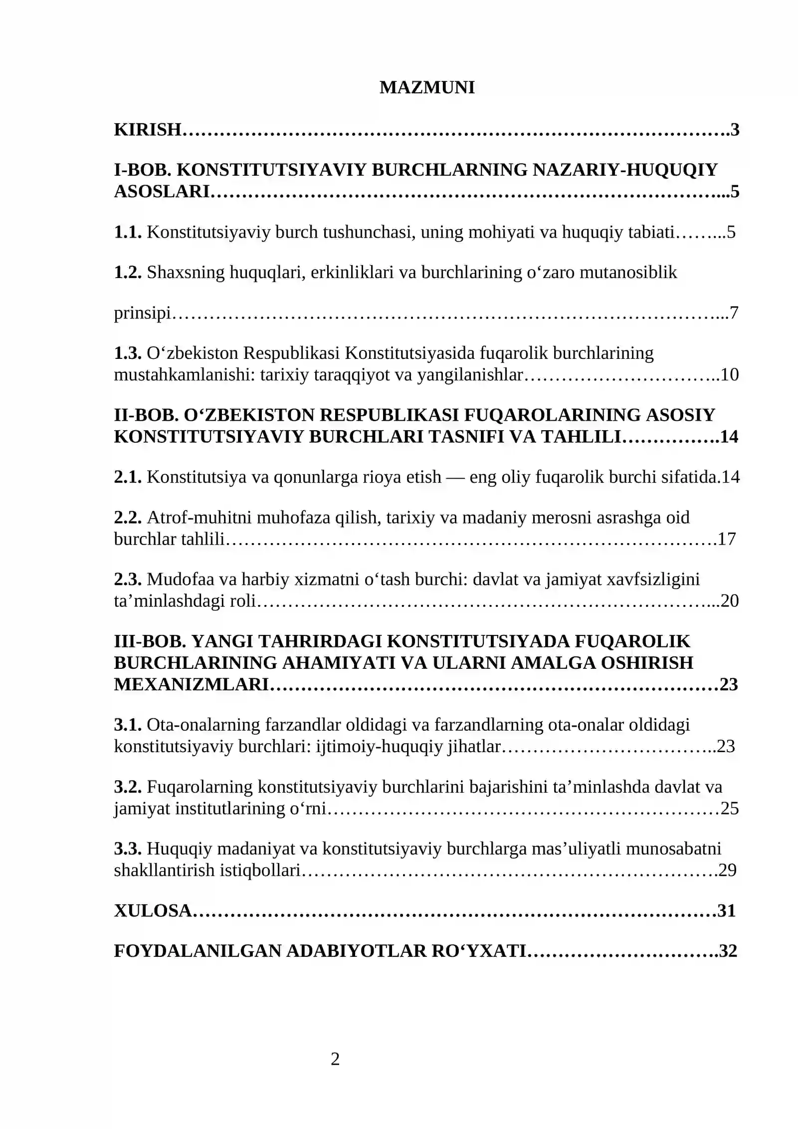 Konstitutsiyaviy huquq fanidan kurs ishi 2