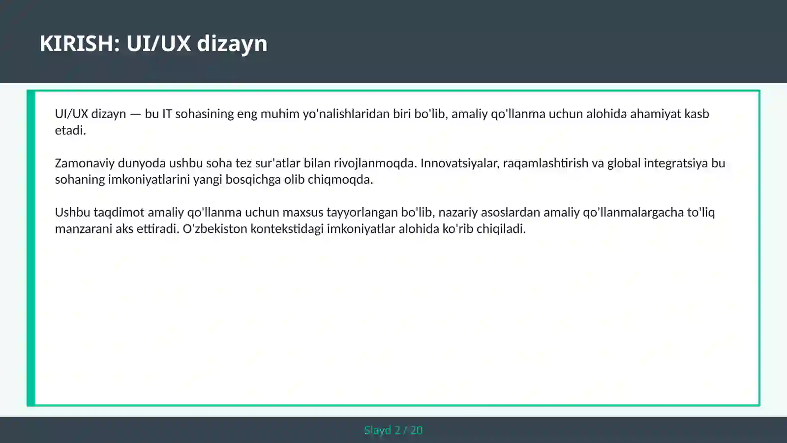 UI/UX DIZAYN 2
