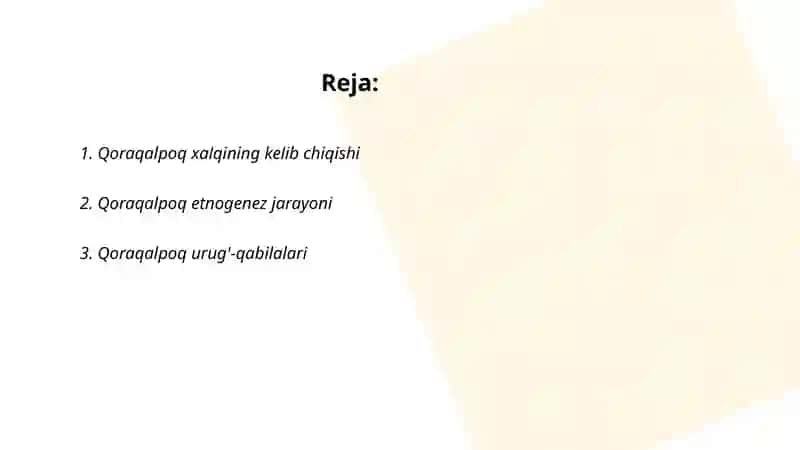 Qoraqalpoq xalqining etnik shakillanishi 2