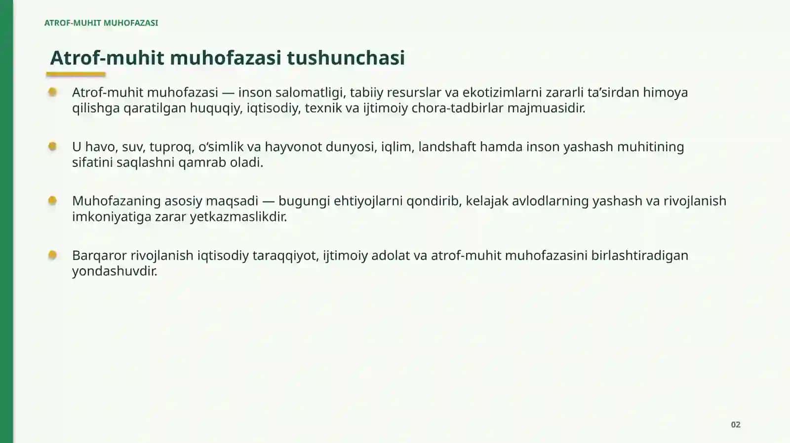 ATROF-MUHIT MUHOFAZASI 2