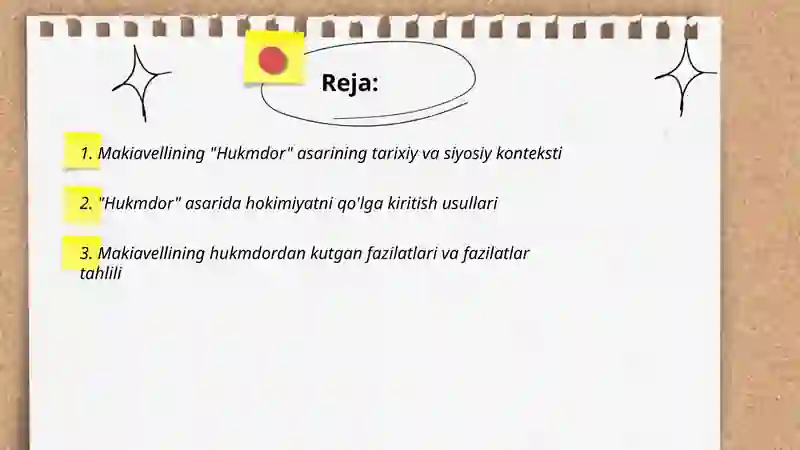 Makiavellining "Hukmdor" asari 2