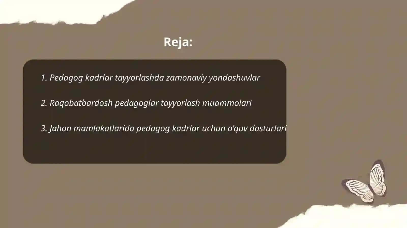 Jahon mamlakatlarida pedagog kadrlarga bo'lgan ehtiyoj va ularni tayyorlash masalalari 2