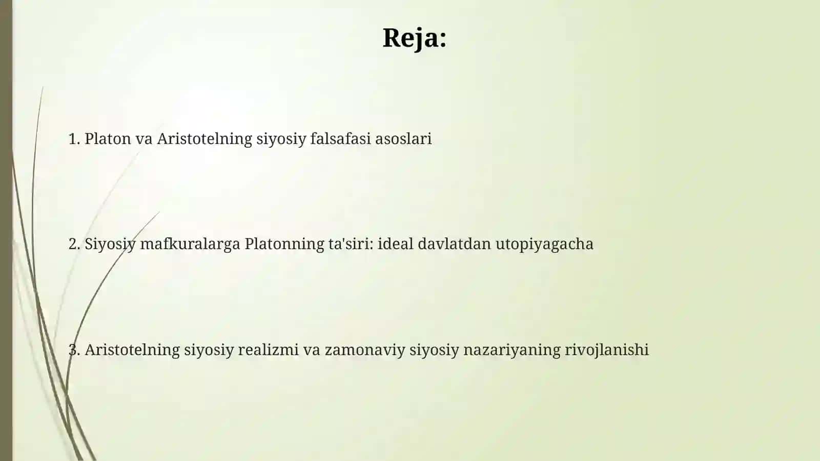 Siyosiy mаfkurаlаr rivоjidа Plаtоn vа Аristоtеl tа’limоtining аhаmiyati 2