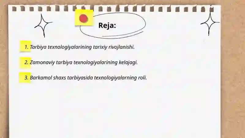 Tarbiya texnalogiyalarining tarixi 2
