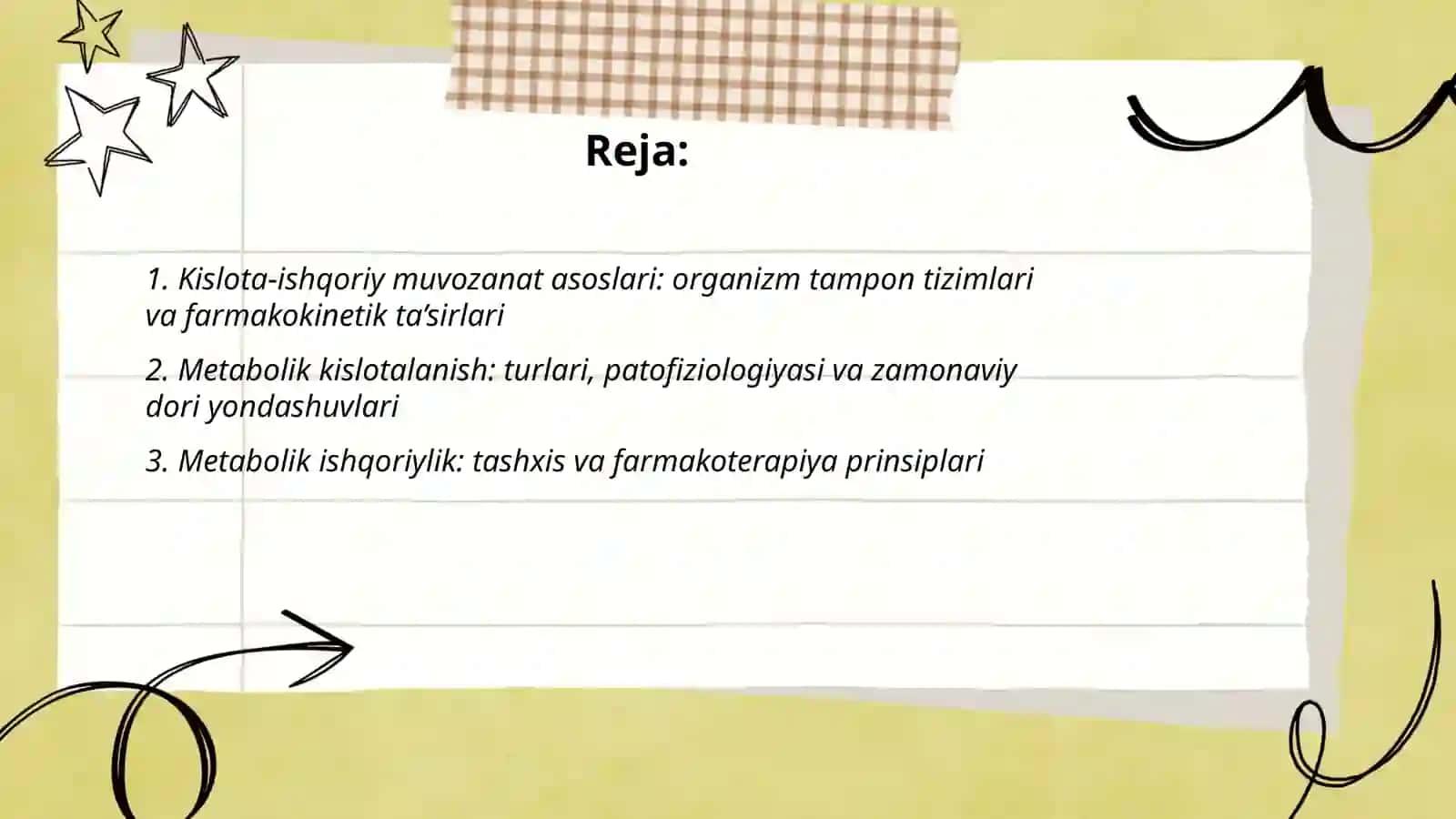 Kislota Ishqoriy Muvozanatni 2