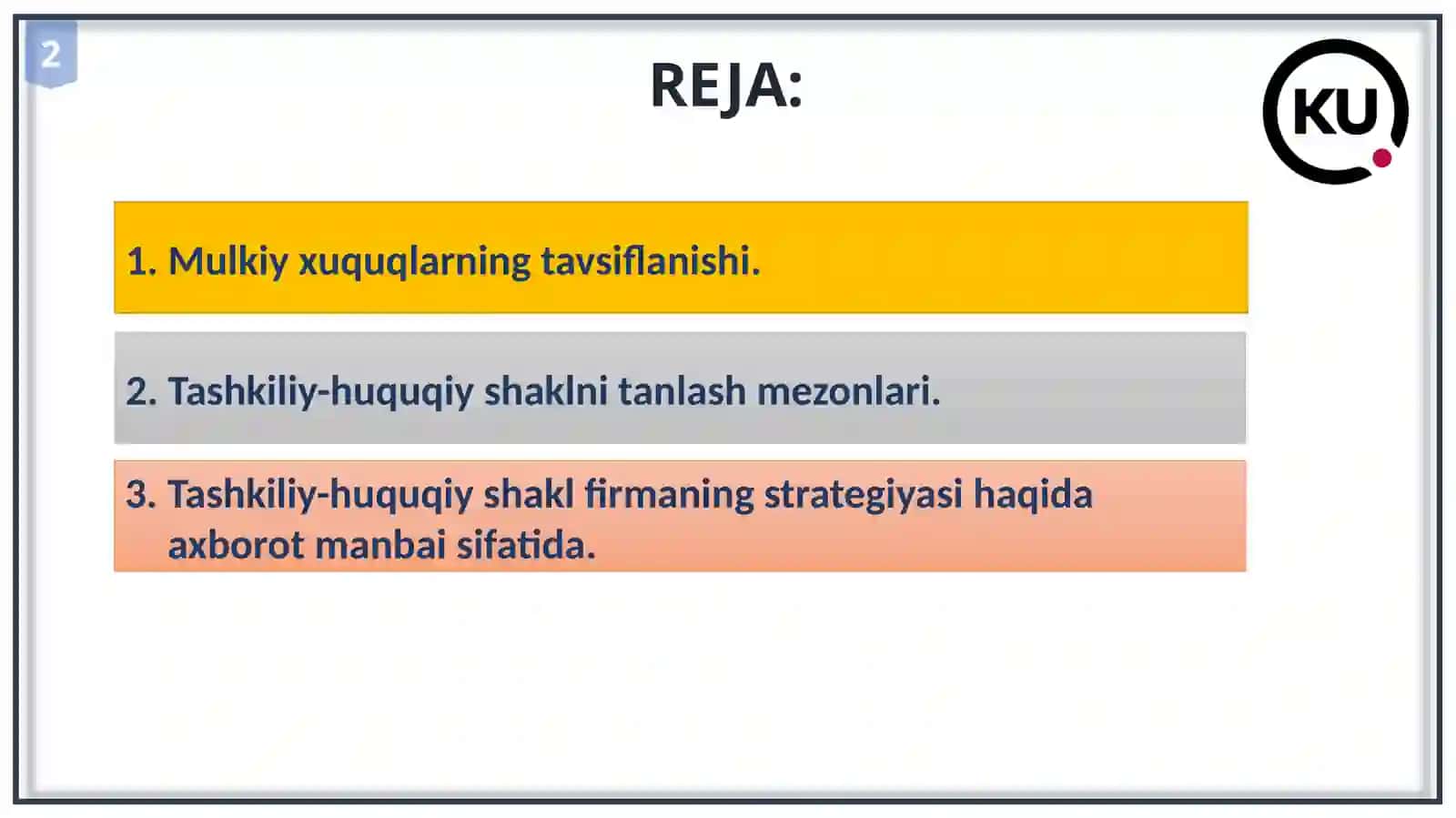 Firmaning tashkiliy - huquqiy shaklini tahlil qilish 2