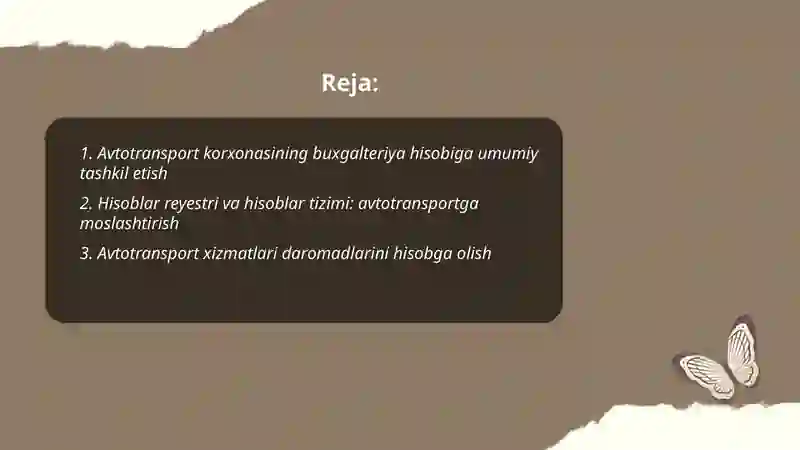 Avtotransport korxonalarida buxgalteriya xisobi 2