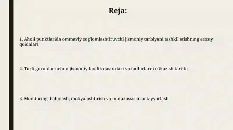 Aholi turar joylarda ommaviy sog‘lomlashtirish jismoniy tarbiyasini tashkil etish 2