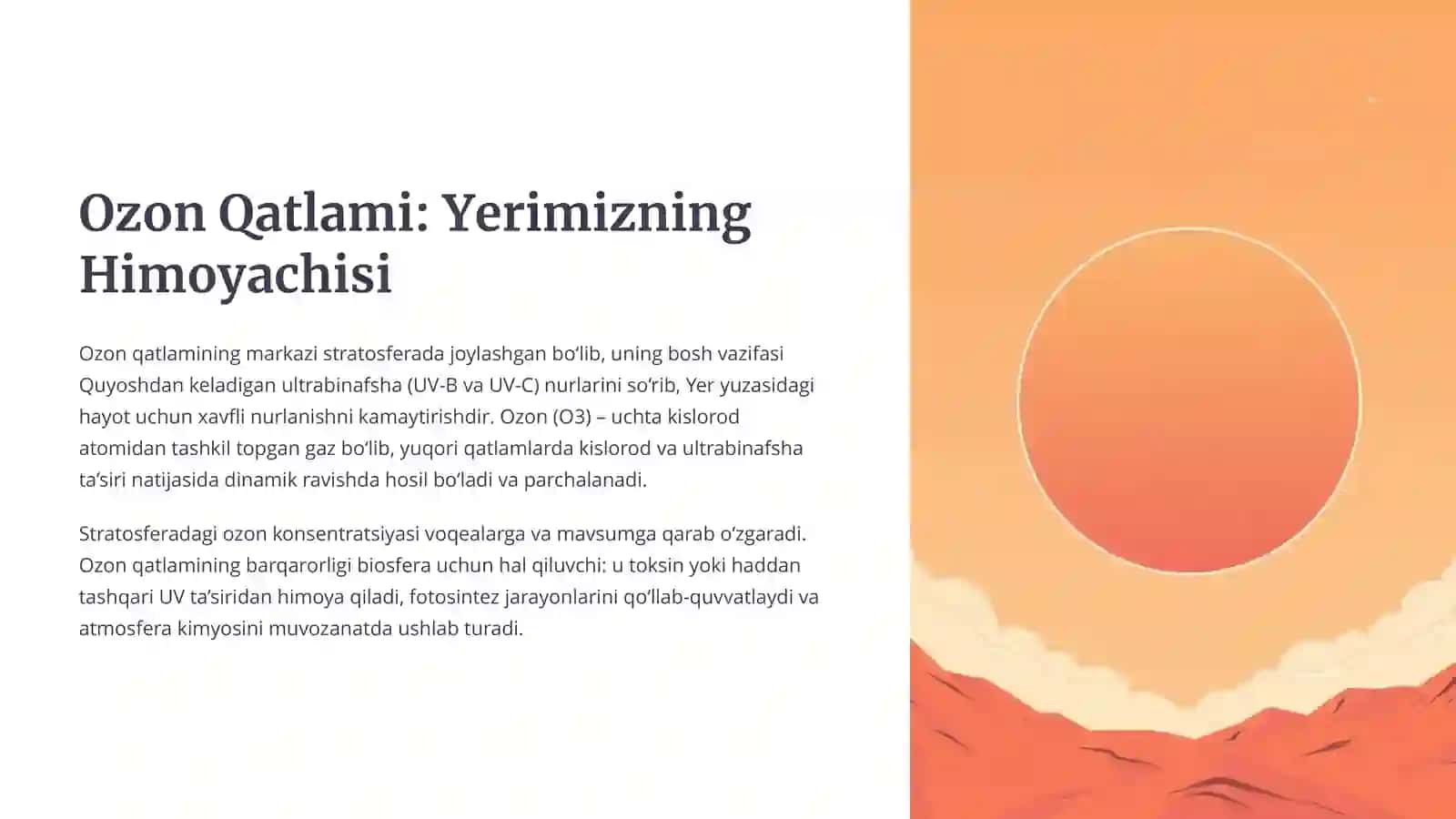 Ozon Qatlamining Yemirilishi va Oqibatlari 2