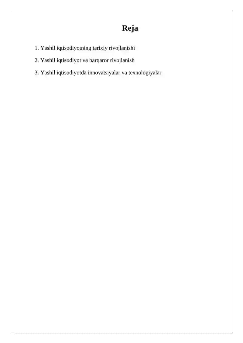 Yashil iqtisodiyotning tarixiy rivojlanishi 2