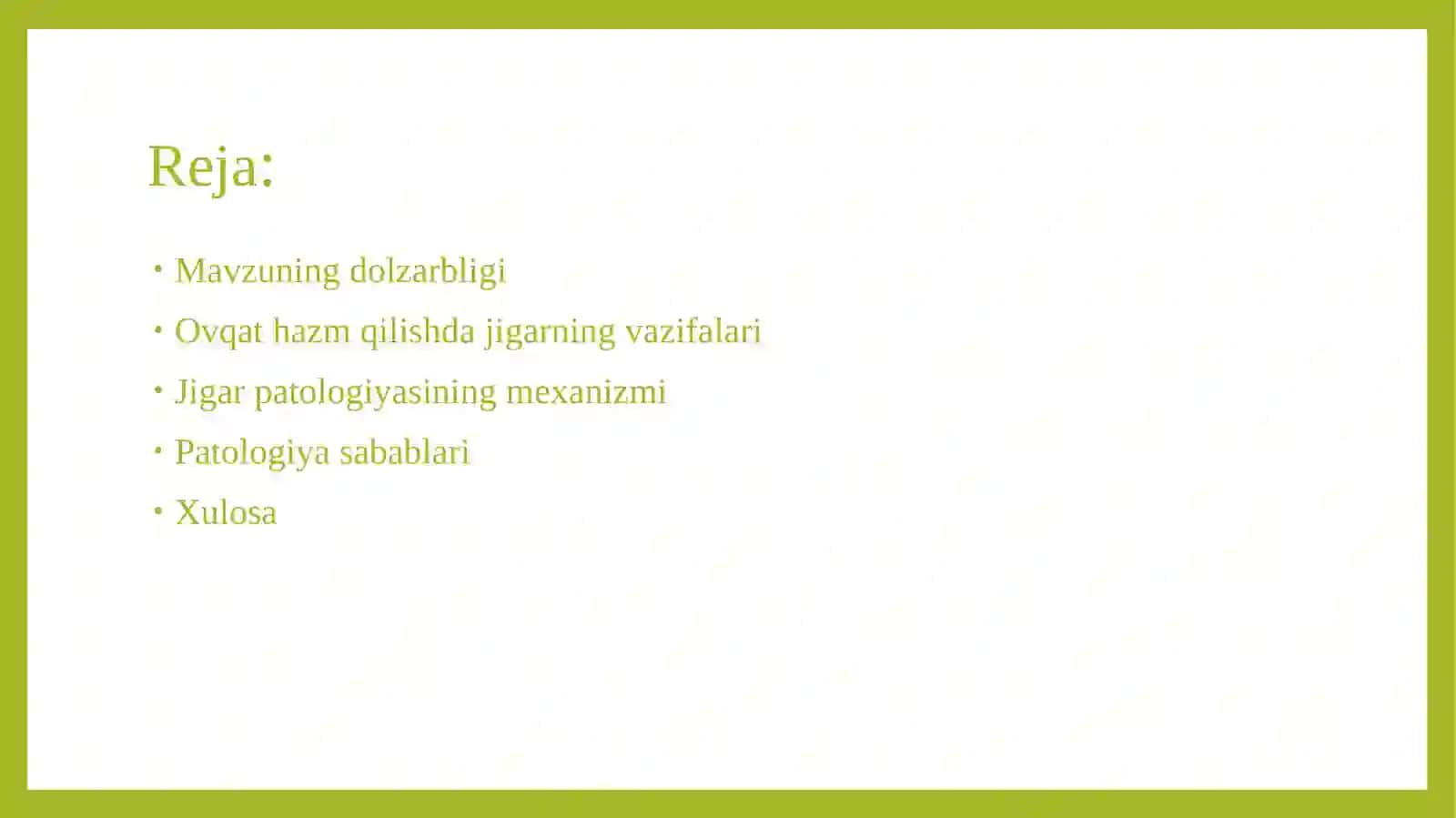 Ovqat hazm qilishda jigar patologiyasi sabablari 2