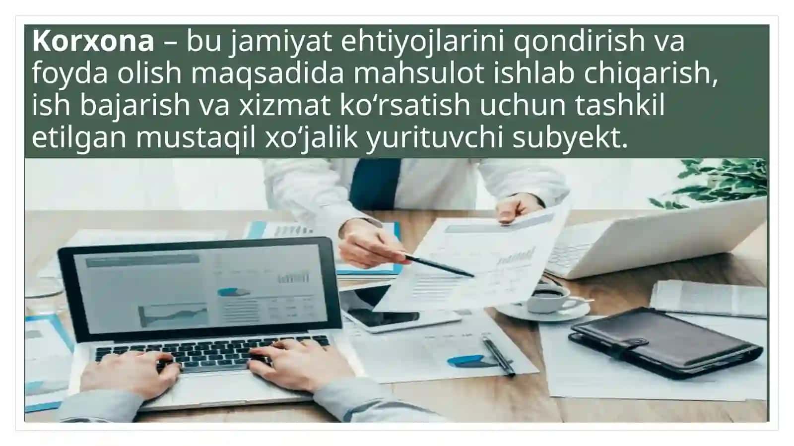 KORXONA MABLAG‘LARI VAULARDAN FOYDALANISH SAMARADORLIGI 2
