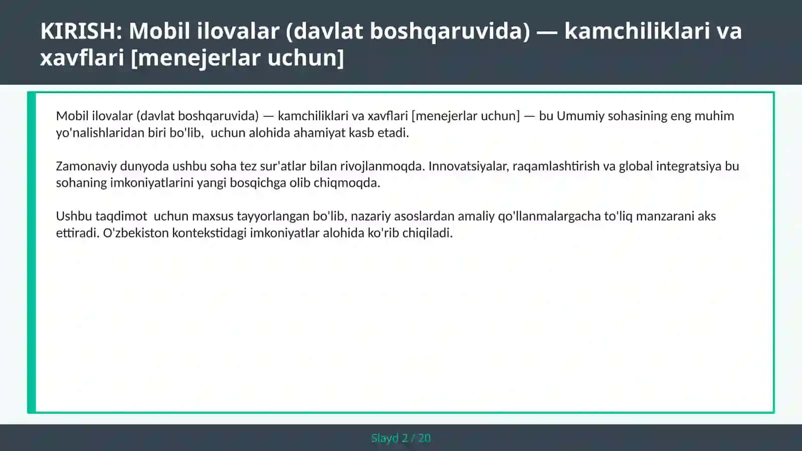 Mobil ilovalar (davlat boshqaruvida) — kamchiliklari va xavflari [menejerlar uchun] 2
