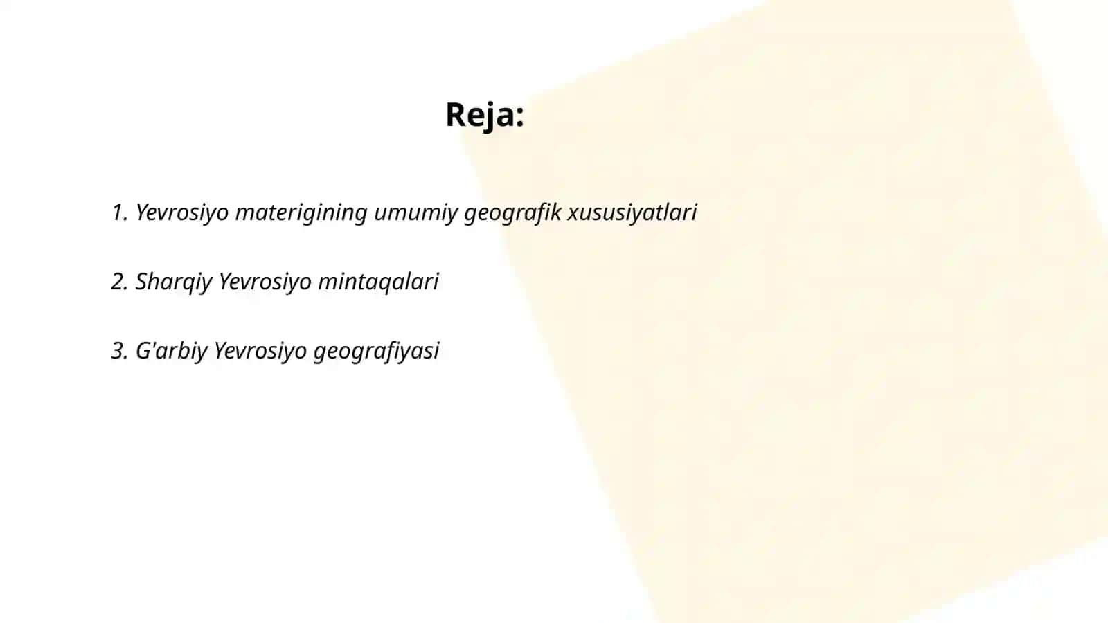 Yevrosiyo materigi geografik mintaqalari va landshaft zonalari 2