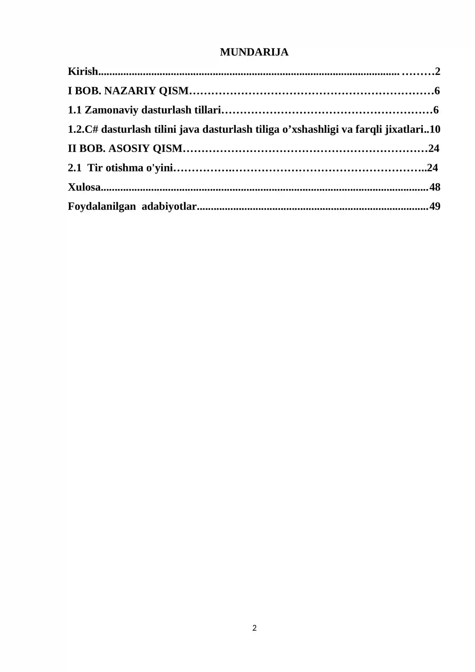 C# dasturi yordamida tir dasturini yaratish 2