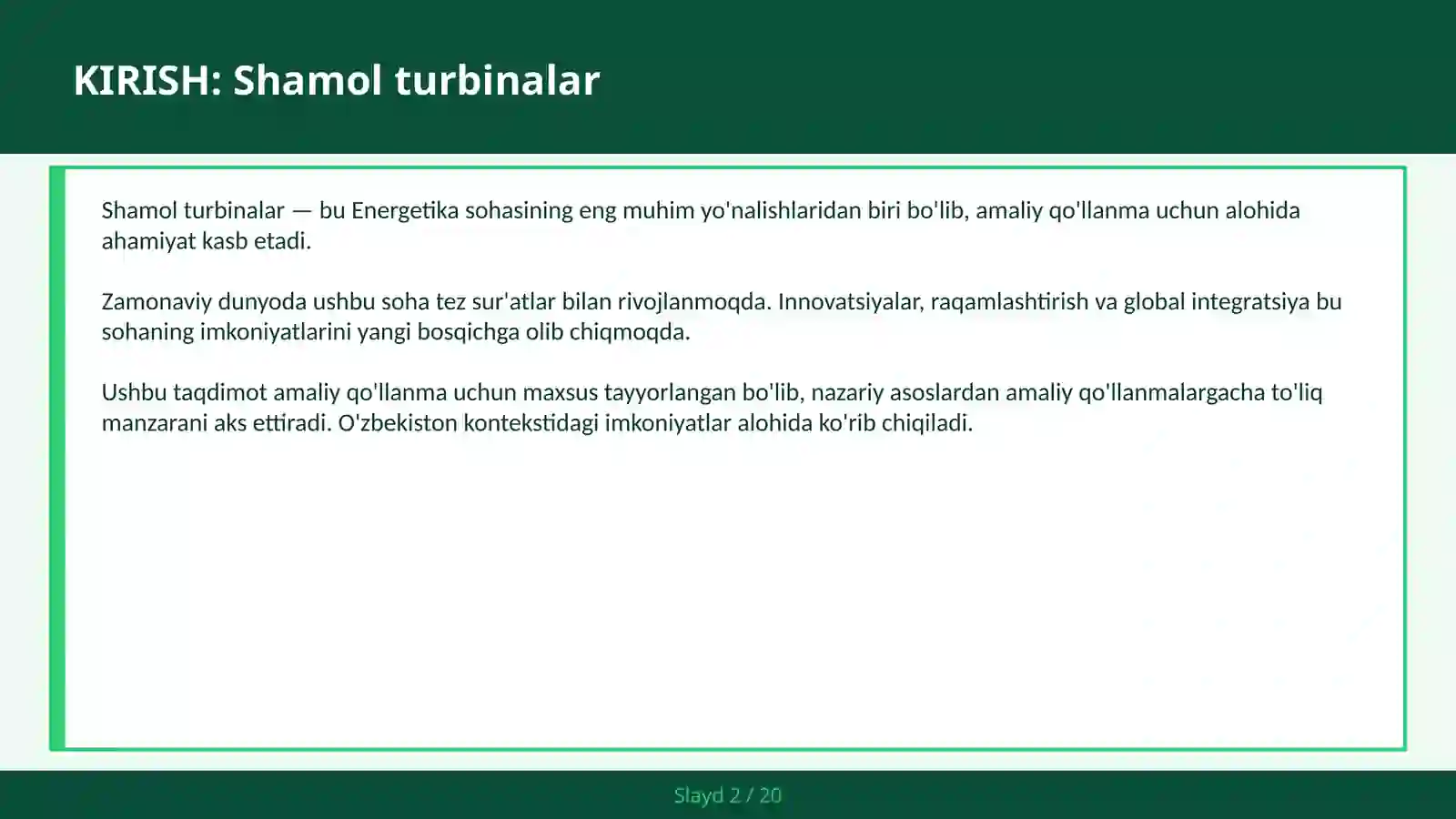 Shamol turbinalar 2